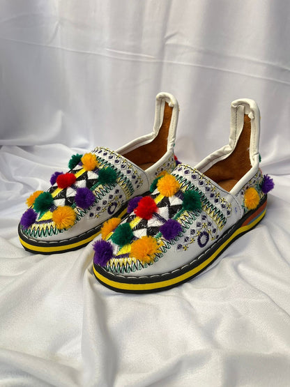Colorful handmade Moroccan babouche slippers
