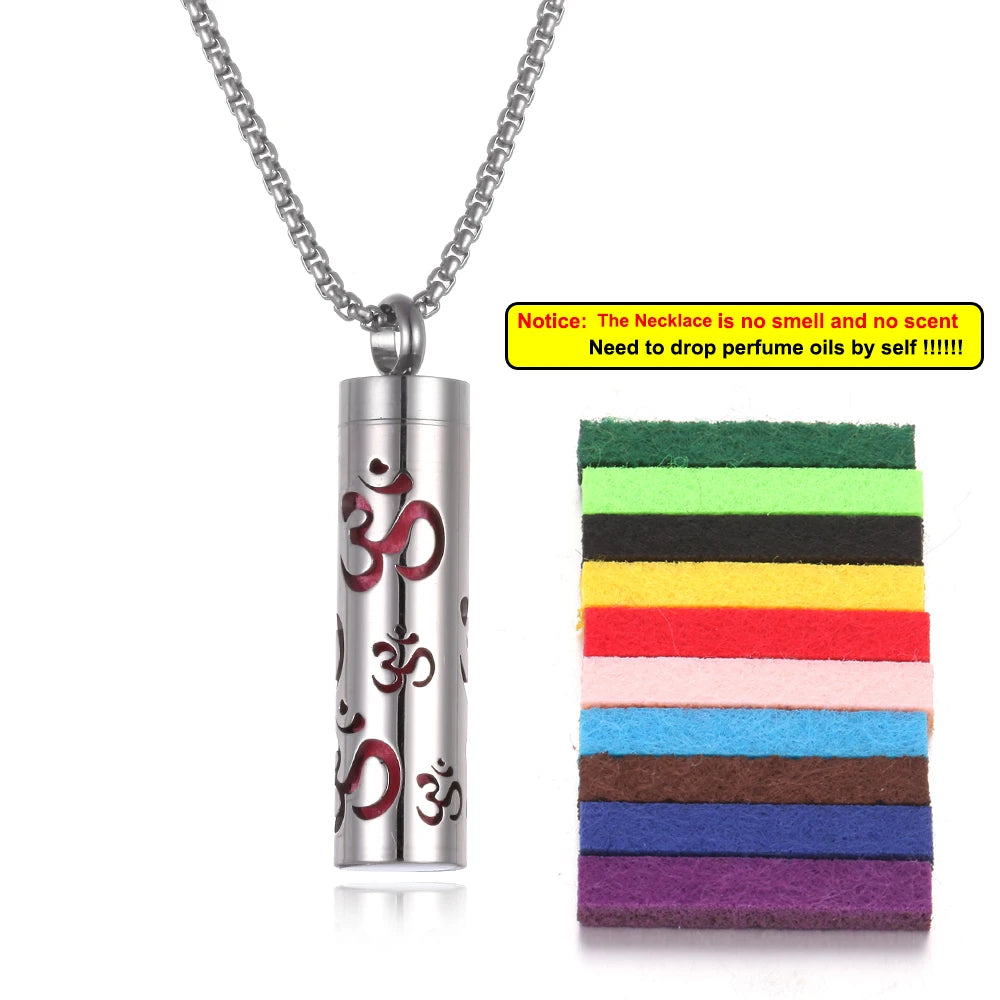 Collier Diffuseur de Parfum – Acier Inoxydable – 18 Designs Uniques