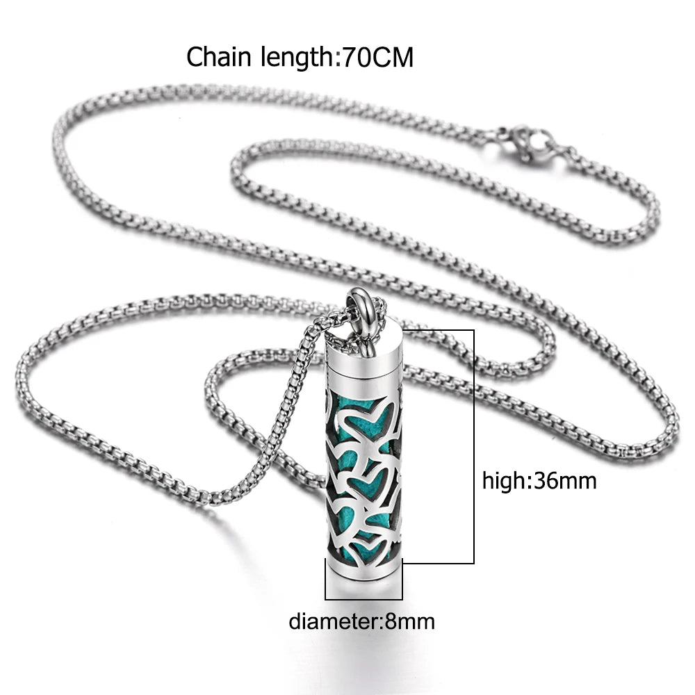 Collier Diffuseur de Parfum – Acier Inoxydable – 18 Designs Uniques