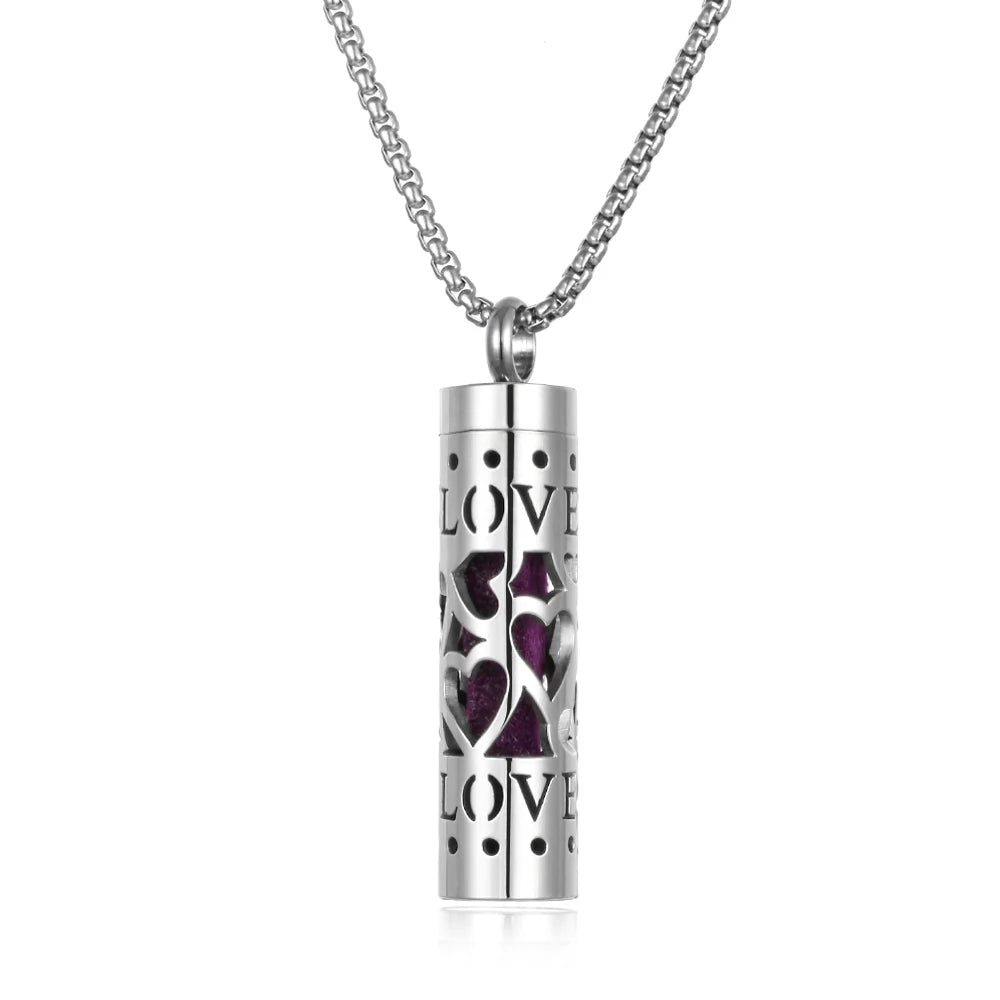 Collier Diffuseur de Parfum – Acier Inoxydable – 18 Designs Uniques