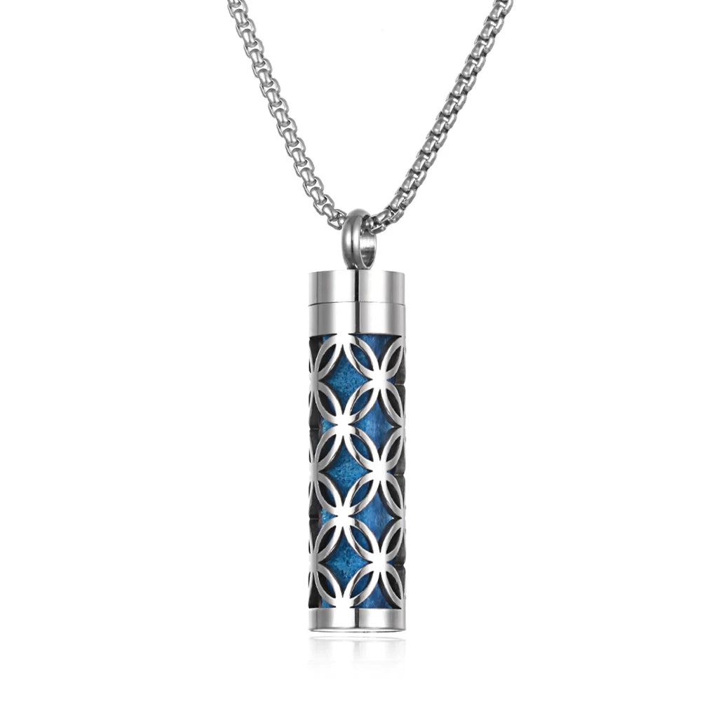 Collier Diffuseur de Parfum – Acier Inoxydable – 18 Designs Uniques