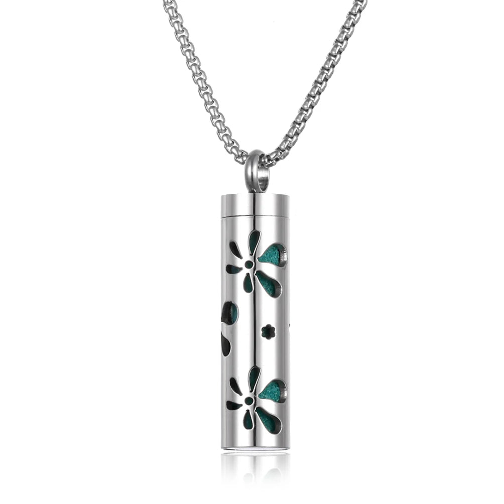 Collier Diffuseur de Parfum – Acier Inoxydable – 18 Designs Uniques