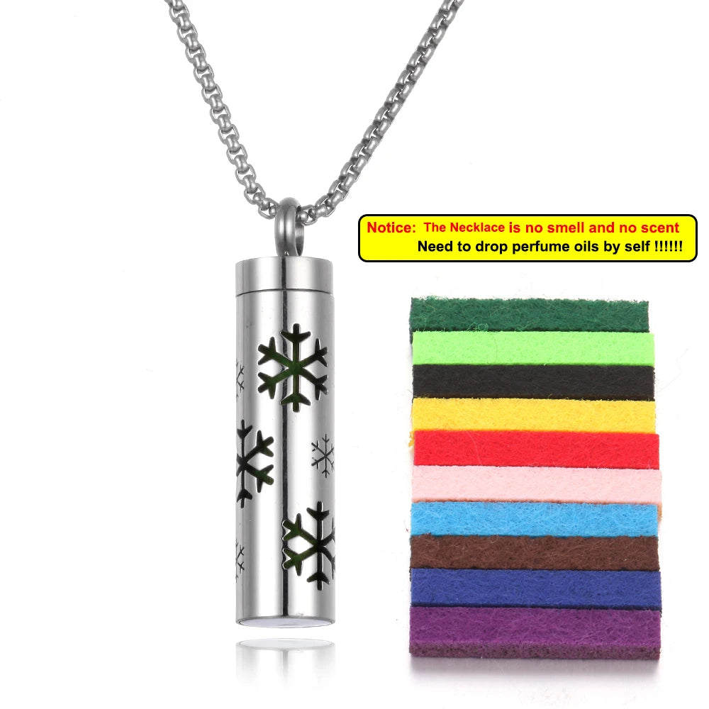 Collier Diffuseur de Parfum – Acier Inoxydable – 18 Designs Uniques