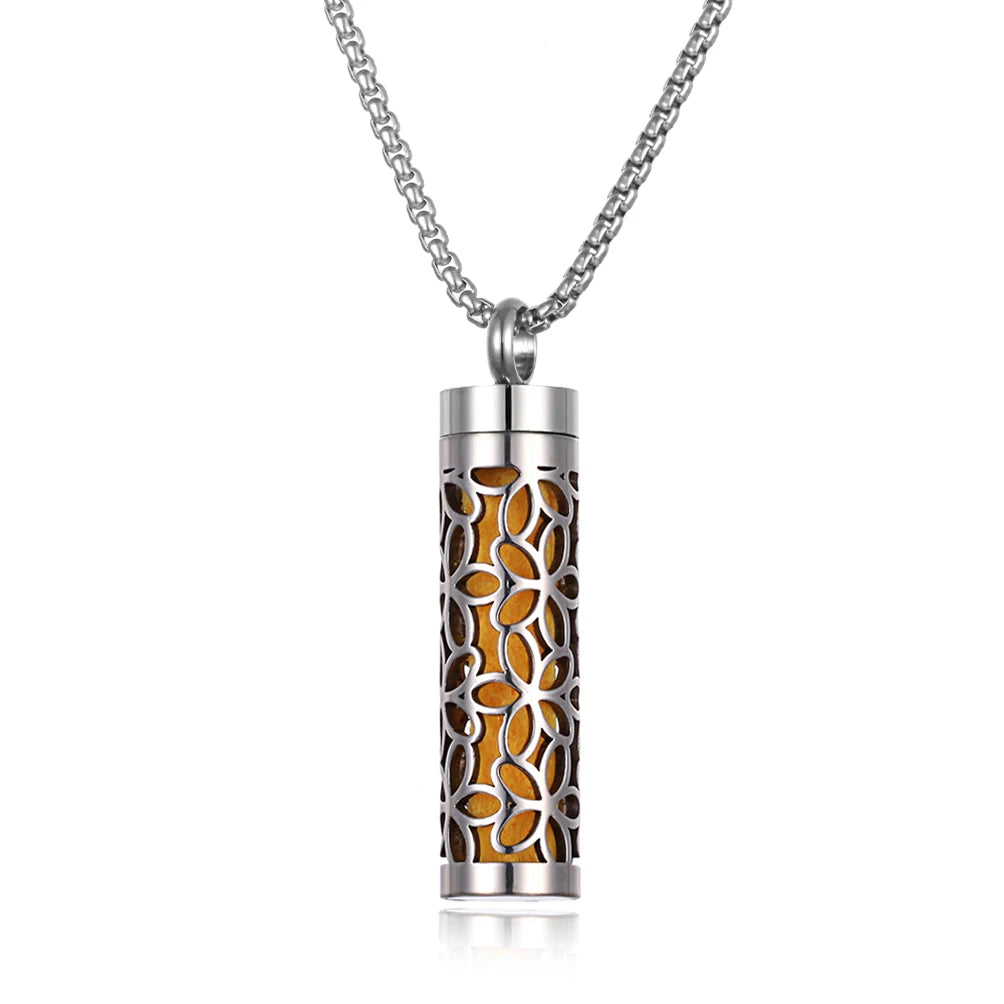 Collier Diffuseur de Parfum – Acier Inoxydable – 18 Designs Uniques