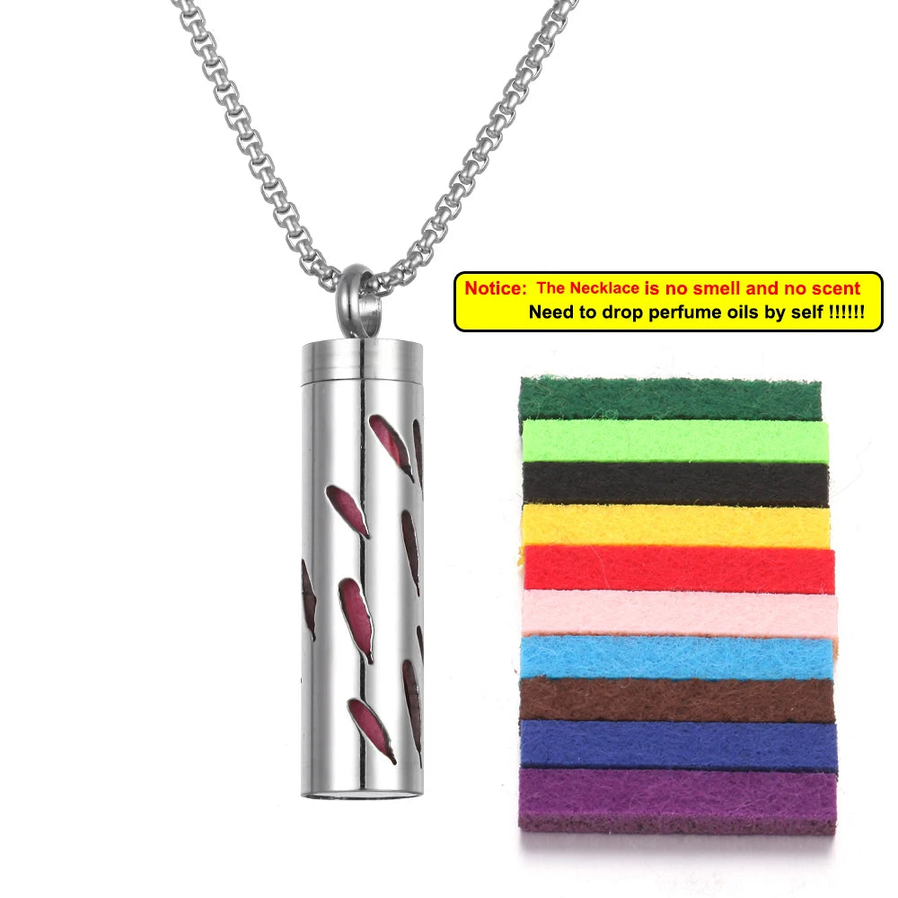 Collier Diffuseur de Parfum – Acier Inoxydable – 18 Designs Uniques