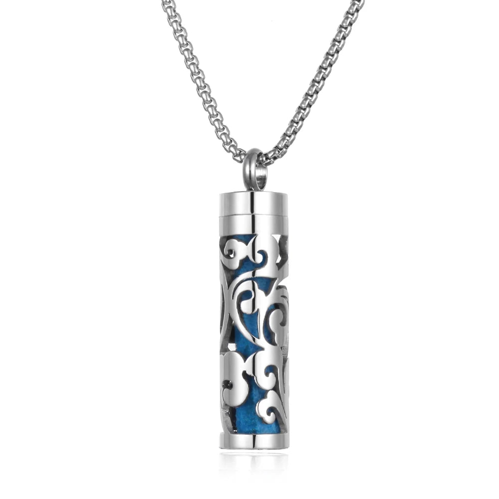 Collier Diffuseur de Parfum – Acier Inoxydable – 18 Designs Uniques