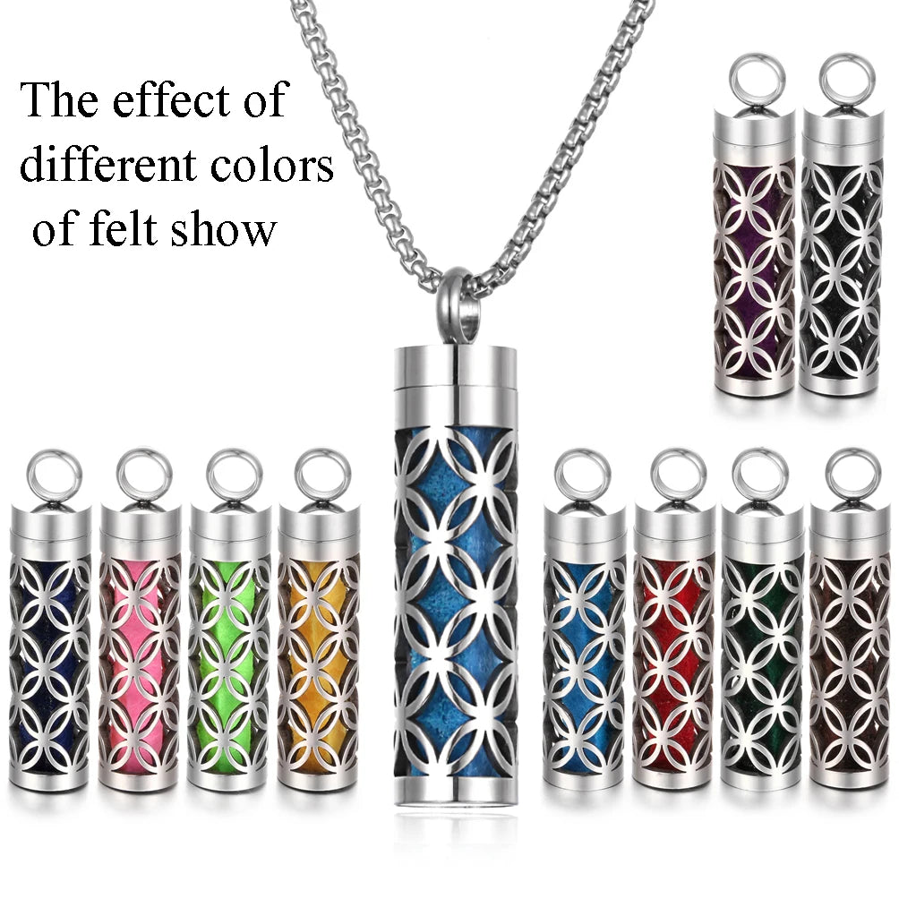 Collier Diffuseur de Parfum – Acier Inoxydable – 18 Designs Uniques