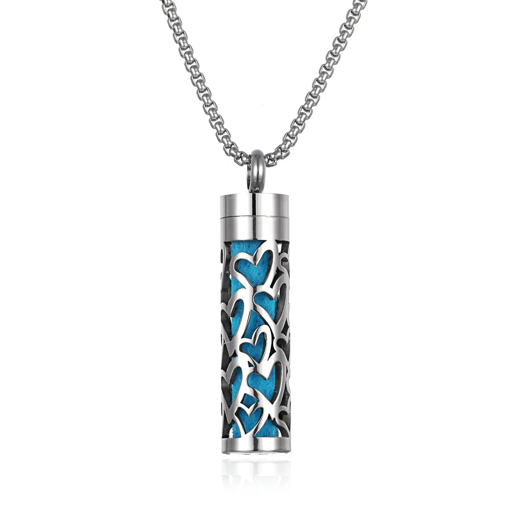 Collier Diffuseur de Parfum – Acier Inoxydable – 18 Designs Uniques